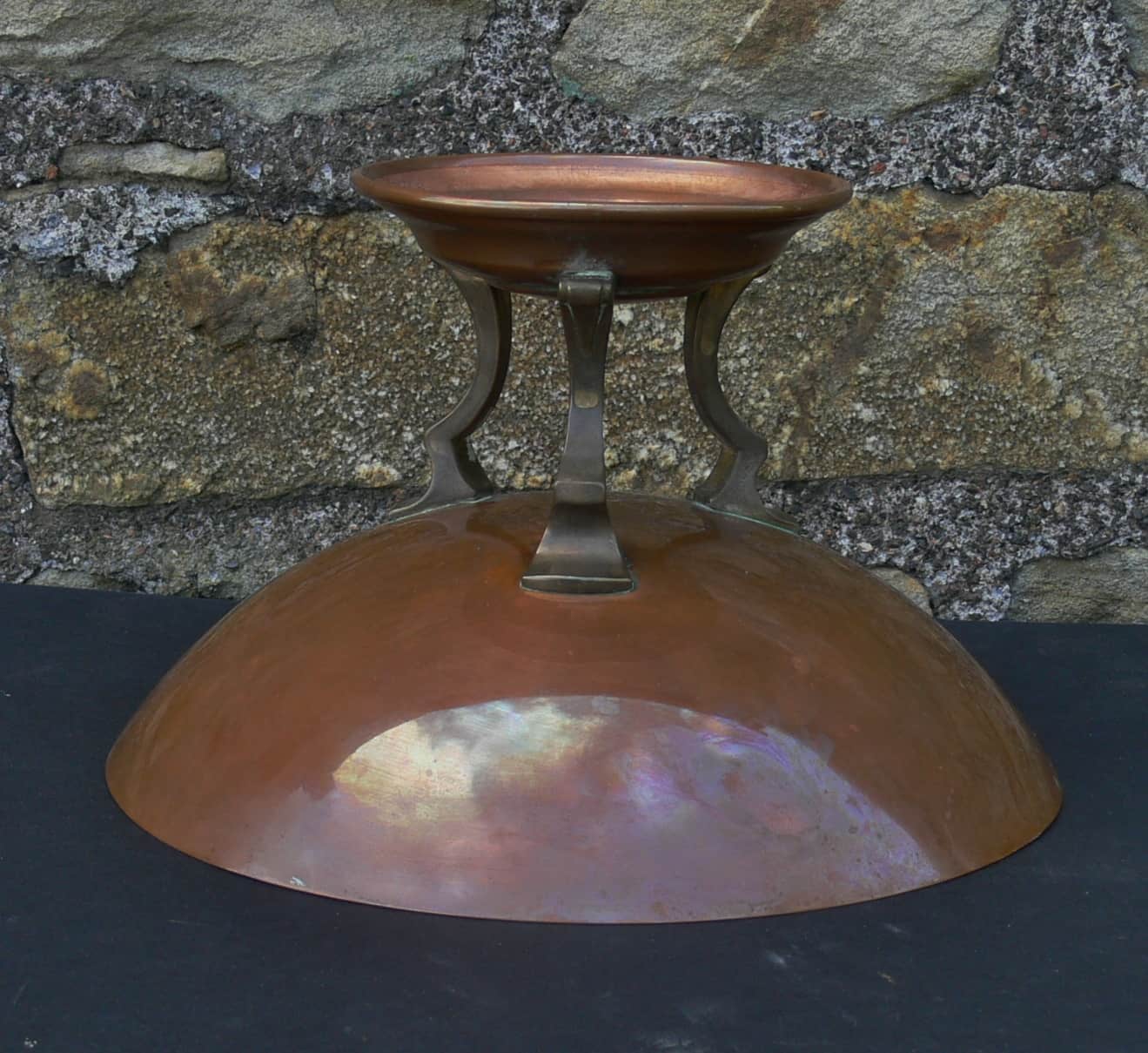 Linton Copper Arts & Crafts Footed Bowl
